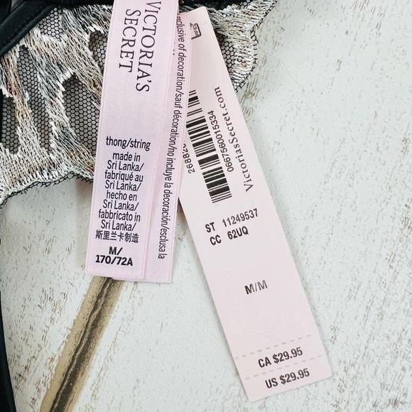 Victoria’s Secret Leopard Embroidery Adjustable Thong Pantie Medium - Picture 8 of 8